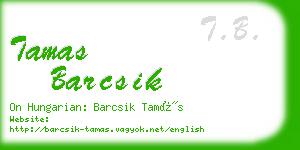 tamas barcsik business card